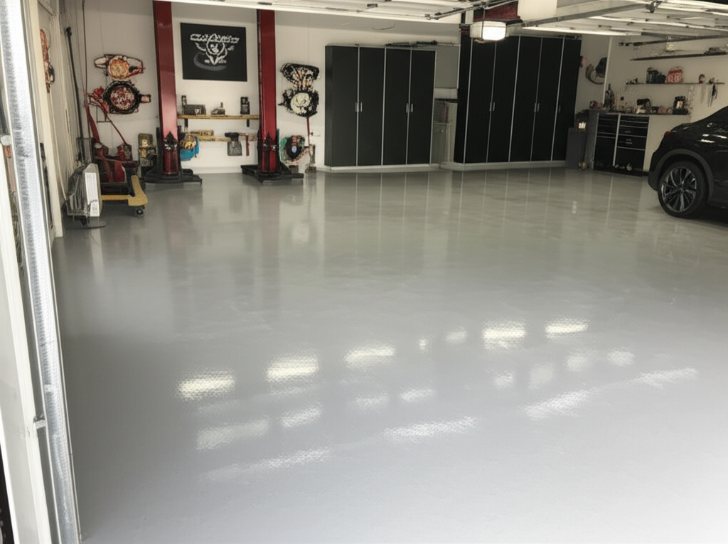 Premium epoxy flooring installation